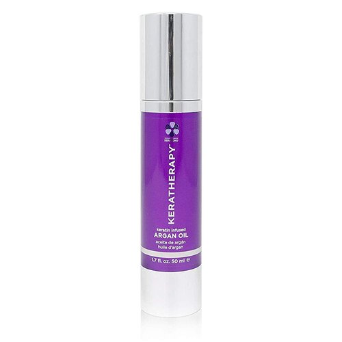 KERATHERAPY Keratin Infused Argan Oil, 1.7 fl. oz., 50 ml - Repairing Hair Care for Dry Damaged Hair, Frizz, Flyaways & Easy Styling - Kerabond Technology for Smooth, Soft, & Shiny Tresses
