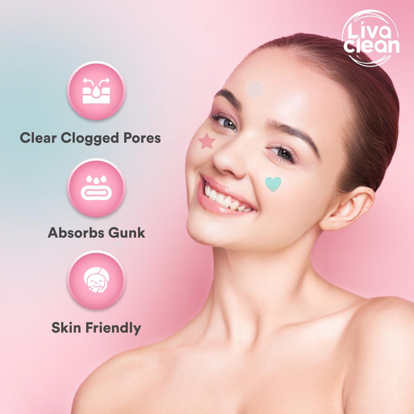 LivaClean 240 CT Heart & Star Pimple Patch w/Salicylic Acid & Tea Tree Oil, Pimples Patches, Pimple Patches Heart, Pimple Patch Cute, Zit Patch, Cute Pimple Patches, Heart Pimple Patches for Face