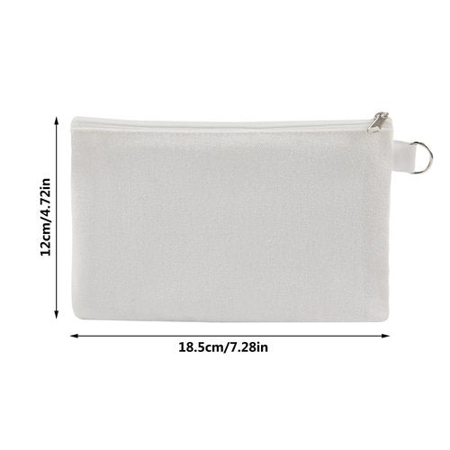 OKBA 30 PCS Sublimation Blanks Makeup Bags Bulk,White Canvas Bag,Polyester Tote Bags for Sublimation DIY Craft