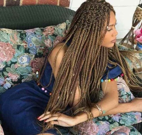 Ombre Brown Crochet Box Braid 30inch 6 Packs Midium Size Premium Synthetic Crochet Braids Waist Length Individually Prelooped Handmade Soft Braids Hair Extension For Girls Women(30inch M1B30)