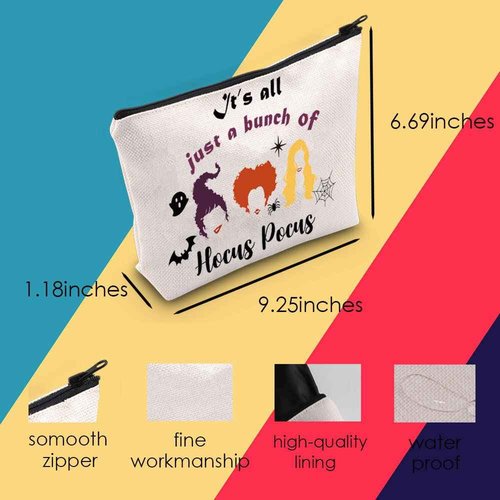 MNIGIU Hocus Movie Cosmetic Bag Sanderson Sister Gift It’s all just a Bunch of Hocus Pocus Makeup Zipper Pouch Bag for Women Halloween Party Gift (Bunch of)