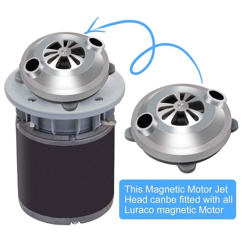 MIYOLO BF-004 Pipeless Magnetic Jet Head for LURACO Jet Motor Pedicure Chair Bathtub Tubs Spa Chairs Accessories Silver