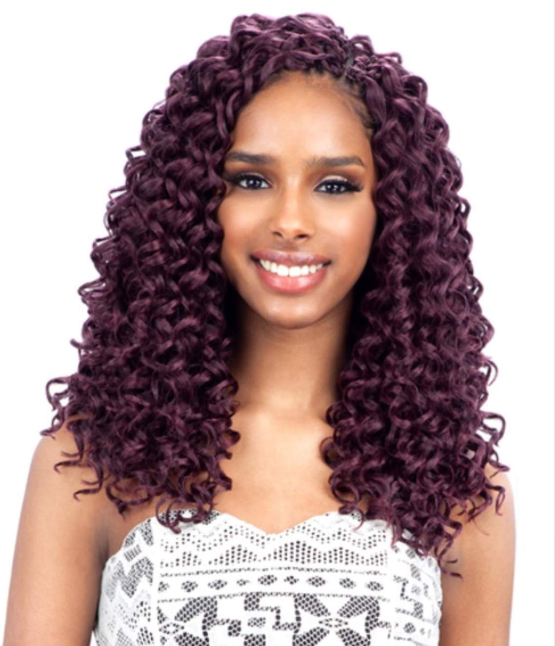 FreeTress Synthetic Hair Crochet Braids GoGo Curl 12" (4-Pack, 1B)