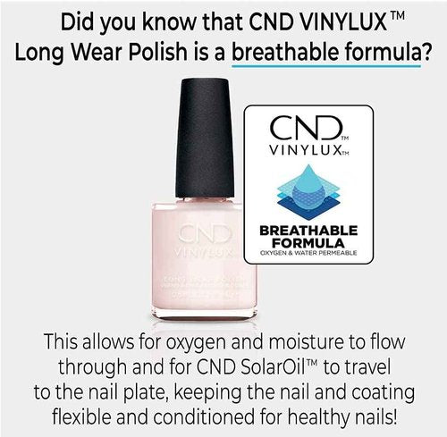 Bundle of CND Vinylux Long Wear Polish - Backyard Nuptials + Top Coat Longwear Nail Polish By CND, Gel-like Shine & Chip Resistant, High Gloss, 0.5 Fl Oz