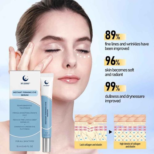 Instant Firming Eye Serum, 15ml(0.49 oz) – Targets Under-Eye Bags– Wrinkles, Dark Circles & Fine Lines | Anti-Aging Formula | For Daily Use