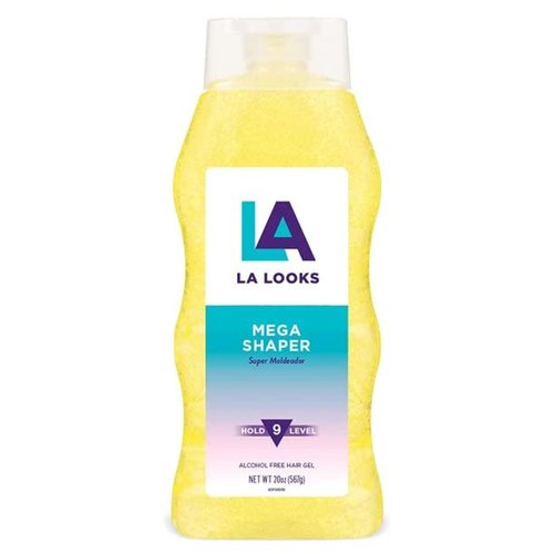 La Looks Gel #9 Mega Mega 20 Ounce (Yellow) (591ml) (6 Pack)