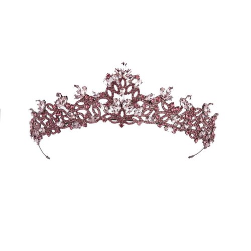 LIMELIA Handmade Pink Tiara for Women – Crystal Crown for Bridal, Prom, Pageant, Birthday & Christmas | Sparkling Rhinestone Headpiece – Melis Design