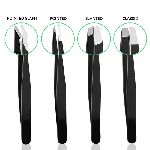 Tweezers for Women, Stocking Stuffers for Women Men Adults, Womens Gifts for Christmas White Elephant Gift Mom Santa Funny Stuffer Her Girls Teens Dad Mens, 4-Pack Tweezer Facial Hair Eyebrow Set