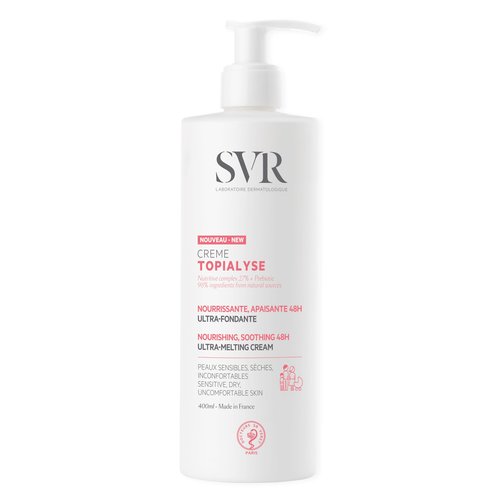 SVR Topialyse Cream With Shea Butter. Nourishing & Soothing Face & Body Cream For Dry Sensitive Skin. Moisturizer For Babies, Kids And Adults. Intense Hydration, 13.5 Fl.oz.