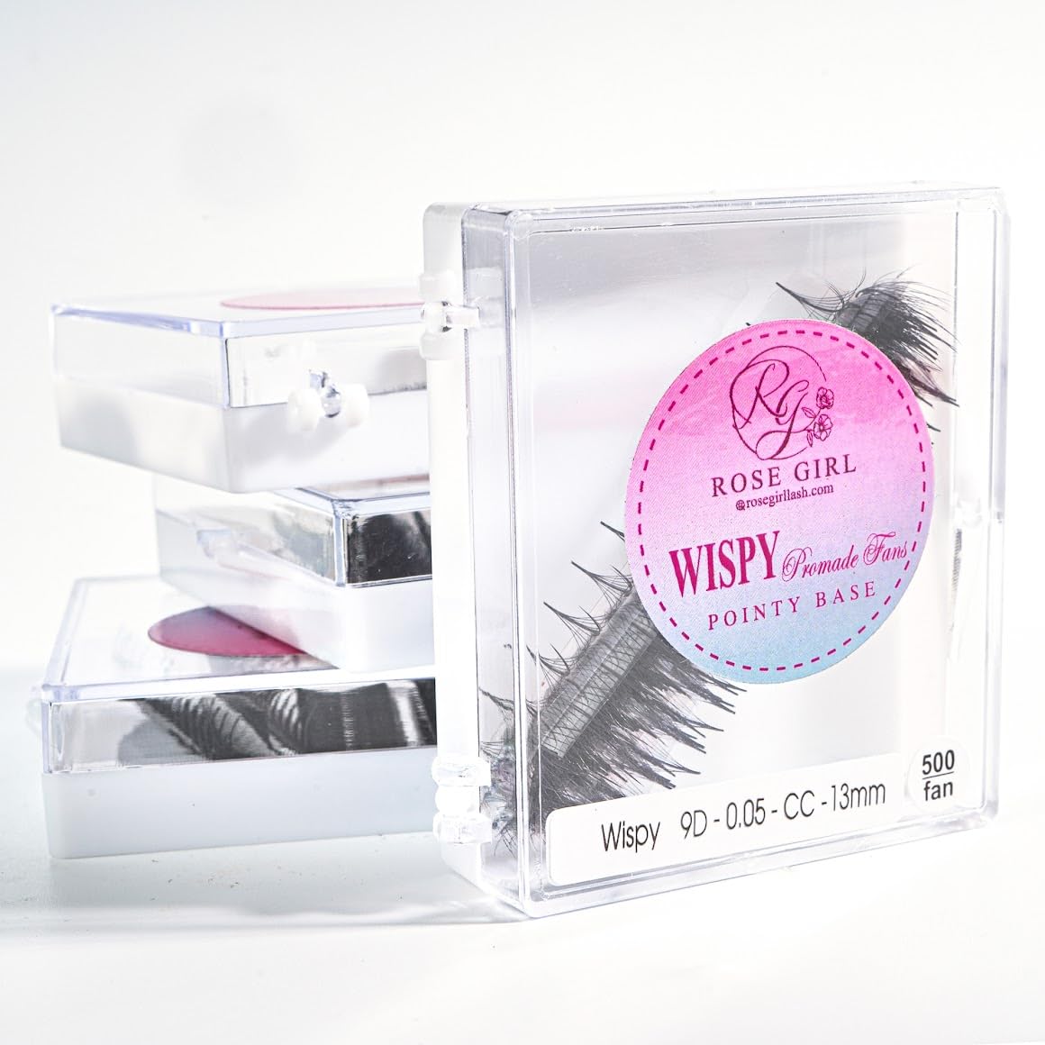 ROSE GIRL Ultra Wispy Lashes Volume Fan-Individual Lashes Fake Eyelashes Extension-Lashes Natural Look-Handmade Kit-5D/7D/9D–C CC D Curl Thickness 0.05~0.07mm-9~16mm Length(9D-0.05-C-15mm)