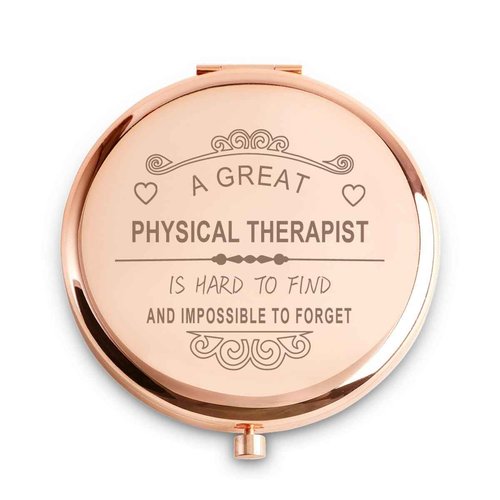 Physical Therapist Gifts for Women, Appreciation Gifts for Physical Therapist, Personalized Compact Mirror for Christmas, Stocking Stuffers, Secret Santa, Retirement, Leaving Away, Farewell