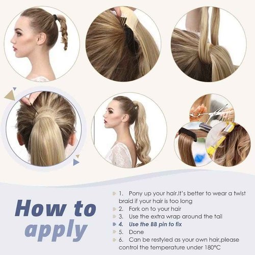LaaVoo Ponytail Extension Human Hair Brown Ponytail Extensions for Women Darkest Brown Ponytail Hair Extension Real Human Hair Short Straight 12 Inch 70g