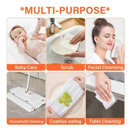 MAMEO Ultra Thick Disposable Face Towels XL, Lint-Free Facial Wipes for Makeup Removal & Gentle Skin Care,160 Count（4 Pack）