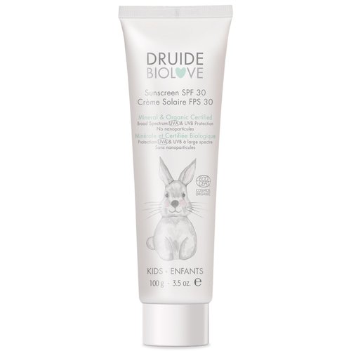 Laboratoires Druide Sunscreen SPF30 For Baby – Kid-Safe, Reef-Friendly – Organic Sun Care, Zinc Formula, Paraben-Free, Travel Size – 100 g (3.5 oz) Coconut, Vanilla