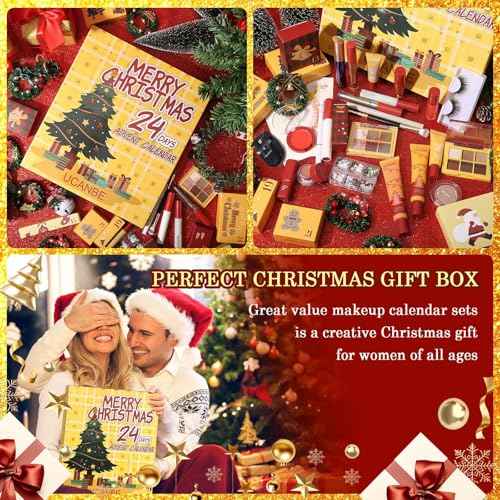 UCANBE Makeup Advent Calendar 2025, 24 Days Christams Makeup Sets For Women Gift, 2025 Xmas Countdown Calendar 24 Individually Boxed Full Make Up Kits For Teens Beauty Gift