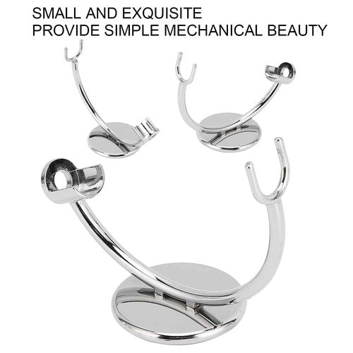 Dioche Curved Shaver Stand, Stainless Steel Single Head Shaving Brush Holder Safety Support Accessories for Men