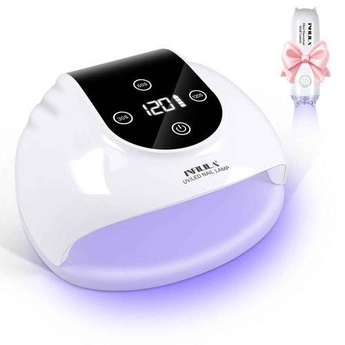 NXJ INFILILA Cordless Nail Lamp, Rechargeable UV Light for Gel Nails, 268W Fast Curing Wireless Nail Dryer with 36Pcs Lamp Beads for Hands & Feet, Professional Quick Dry for Salon & Home