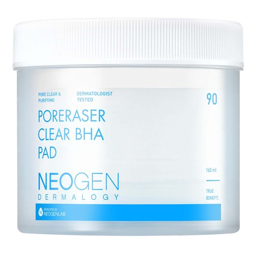 NEOGEN DERMALOGY Poreraser Clear BHA Pad (90 pads) - Facial Exfoliant for Skin Resurfacing & Blackheads & Enlarged Pores with BHA & Tannins & Evening Primrose, Sensitive Skin - Korean Skin Care