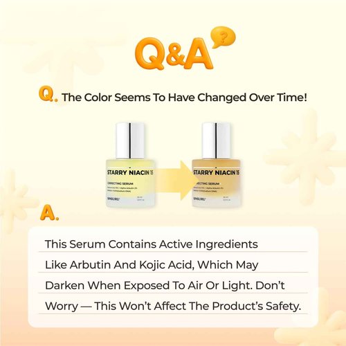SINSURU 15% Niacinamide + Alpha Albutin + Banana PDRN Starry Niacin 15 Correcting Serum – Potent Brightening Serum for Uneven Tone & Dark Spots, Fragrance-Free | Korean Skincare (1.01 fl.oz / 30ml)