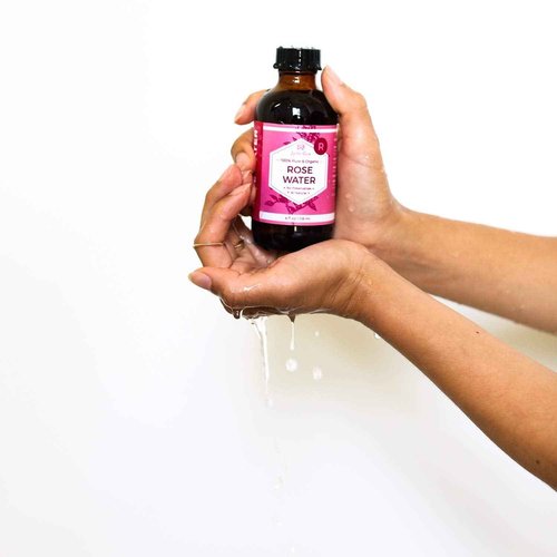 Jojoba Oil + Rose Water for Face Facial Toner Bundle by Leven Rose - Jojoba Moisturizer for Skin Hair Body and Nails 4 oz & Pure Moroccan Rosewater 4 oz