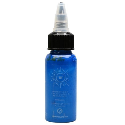 Radiant Colors Blue Tattoo Ink 1oz Bold Pigment Professional Quality Smooth Flow Long Lasting Formula
