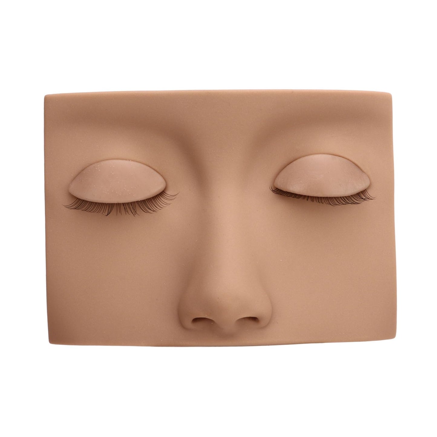 Lash Mannequin Head, Removable Silicone Replacement Eyelash Mannequin Head, Lash Extension Training Practice Head Eye Lash Extension for Lash Practice Makeup Eyelash Extensions (Light Brown)