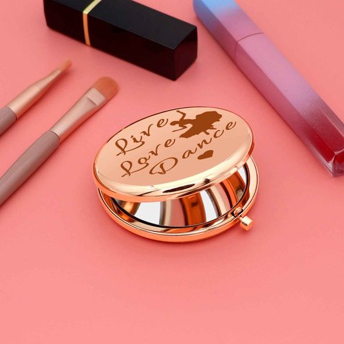 Dance Lover Gift Dance Teacher Gifts Compact Makeup Mirror Dance Gift for Ballet Girl Ballerina Dancer Daughter Graduation Birthday Gift Compact Mirror Ballet Tap Jazz Modern Dance Recital Gift