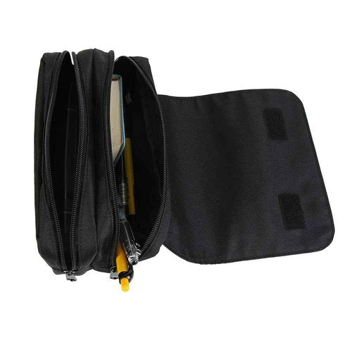 Chashaobo 4 PCS Sublimation Printable Blank Pencil Case Pen Bag Customizable Cosmetic Bag with Zipper DIY Custom Blank Makeup Bags Bulk Travel Toiletry Bag for Storage (Black)