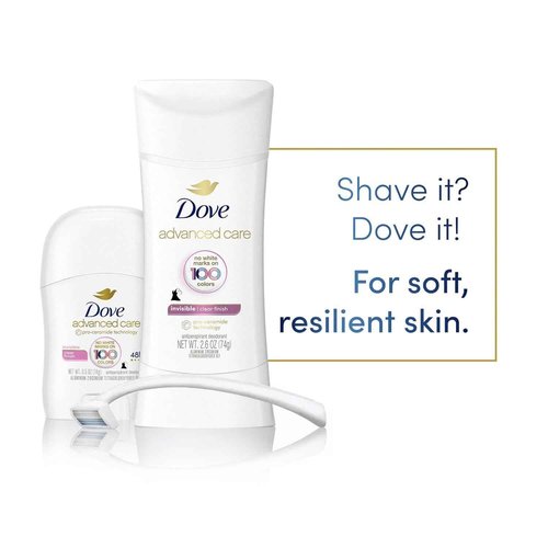 Dove Antiperspirant Deodorant for Women, Clear Finish, 2-Pack + Travel-Size – No White Marks, Pro-Ceramide Technology, Vegan & Cruelty-Free