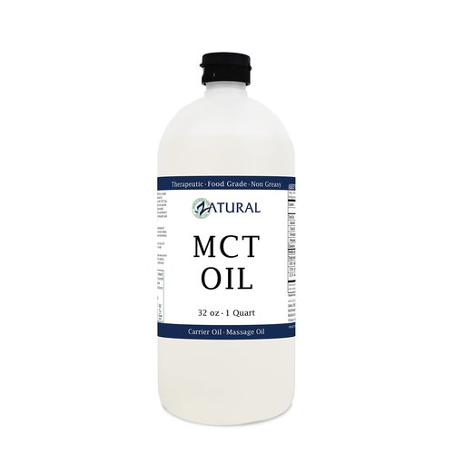 Pure MCT Oil, Carrier Oil, Massage Oil, Hydrating Oil, Hair Oil, Food and Therapeutic Grade, 32 Oz