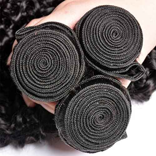 Water Wave Bundle Natural Black Human Hair 3 Bundles Brazilian Unprocessed Virgin Hair Extensions Double Weft Bundle For Women 14 16 18 Inch