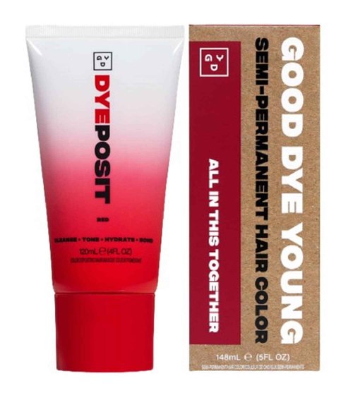 Good Dye Young - DYEposit Color Depositing Conditioner (Red) and Semi Permanent Red Hair Dye (All In This Together)