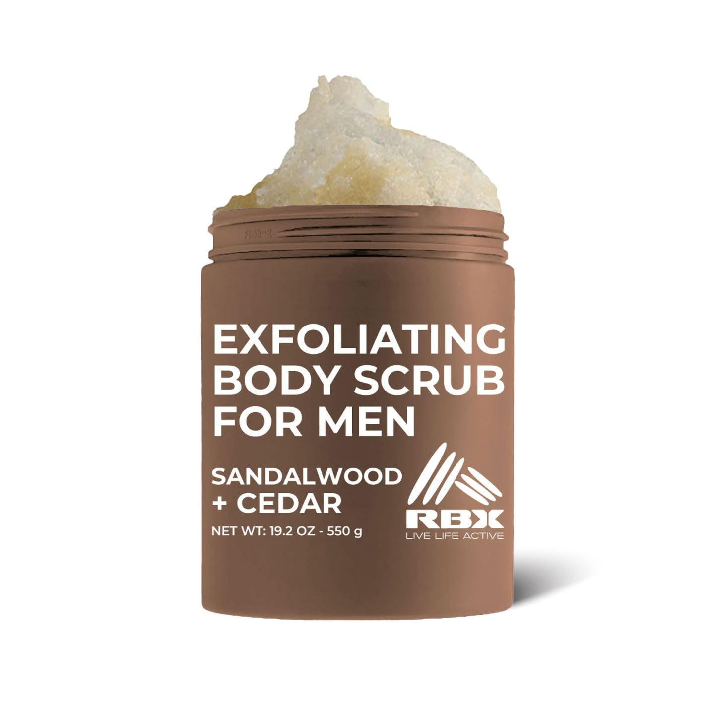 RBX Exfoliating Body Scrub For Men with Shea Butter Vitamin A and C, Moisturizing Hydrating Body Scrub for Healthy Skin