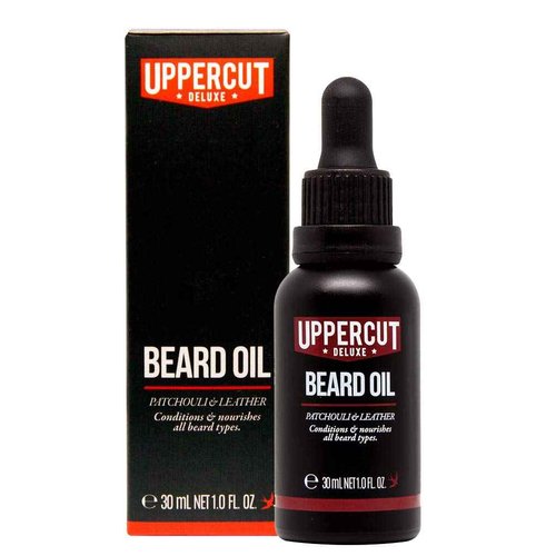 UPPERCUT DELUXE Conditioning Beard Oil, Patchouli & Leather Scent, 1 fl. oz. (Pack of 2)