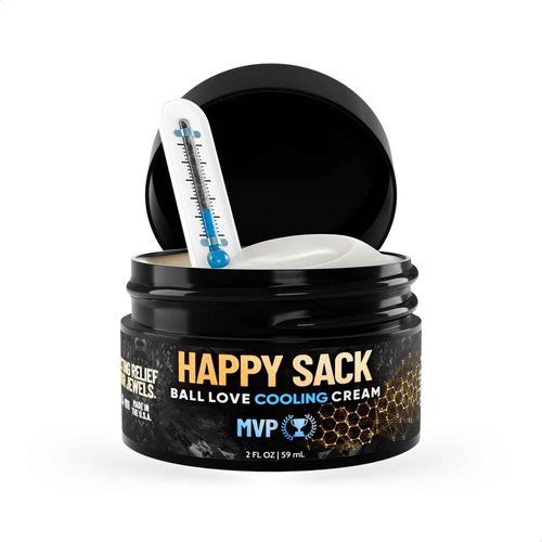 Derm Dude Happy Sack Ball Deodorant & Anti Chafing Cream for Men | Formulated With All-Natural DeoPlex for Odor Control | Aluminum Free Nut Love Cooling Cream - Coconut Rush & MVP Scent, 2 oz (2 Pack)