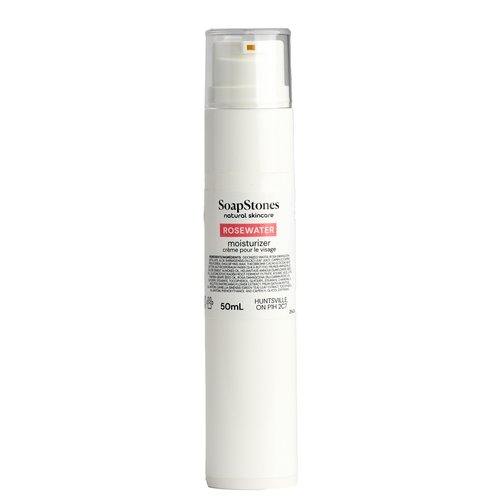Soapstones Natural Skincare Rosewater Moisturizer - 2 oz - Soothing & Hydrating Skin, Reducing Redness & Inflammation
