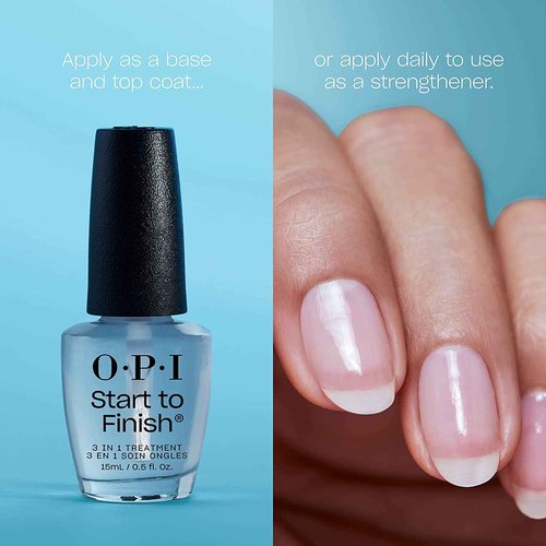 OPI Nail Envy, 0.5 fl oz and OPI Start to Finish, 3-in-1 Treatment, Base Coat, Top Coat, Nail Strengthener, 0.5 fl oz