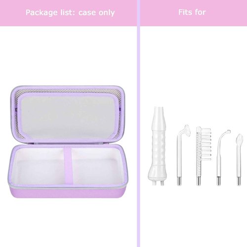 FBLFOBELI Hard Storage Case Compatible with NuDerma/for Houzzi/for Signstek/for APREUTY/for FAZJEUNE/for NewWay Professional Clinical Portable Handheld High Frequency Skin Wand Machine (Purple)