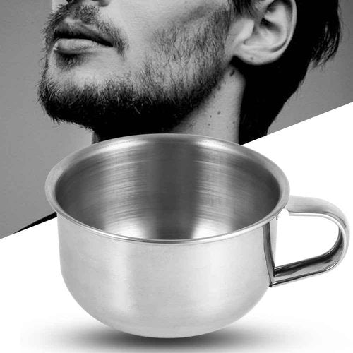 LAVEN Stainless Steel Men's Shave Soap Bowl Metal Shaving Soap Mug Bowl Cup Shaver Men Face Cleaning Soap Bowl
