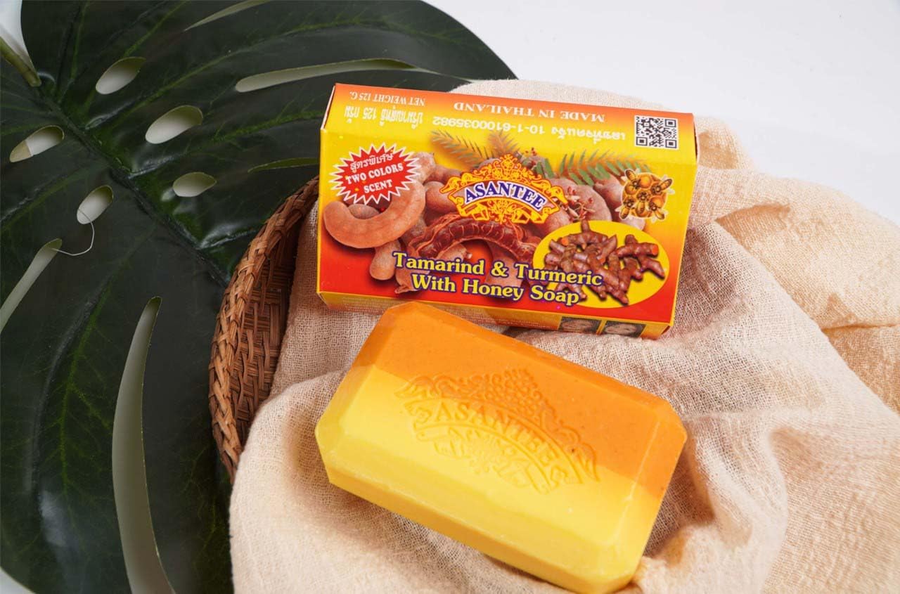 ASANTEE Tamarind and Turmeric with Honey Cleansing Soap Pack of 6