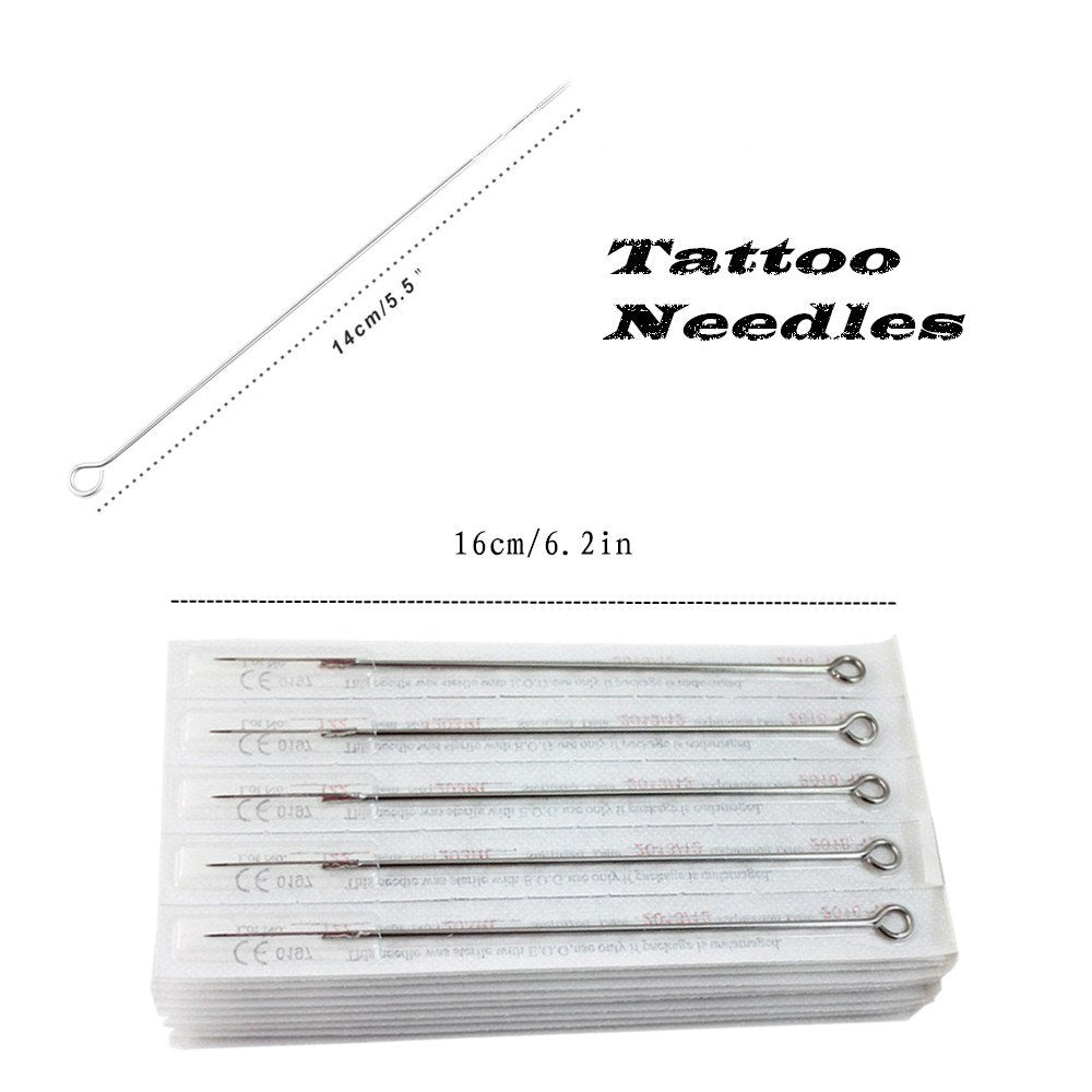 Disposable Needles Set - Yuelong 50Pcs Sterile Mixed Guns Needles 3rl 5rl 7rl 9rl 5rs 7rs 9rs 5m1 7m1 9m1