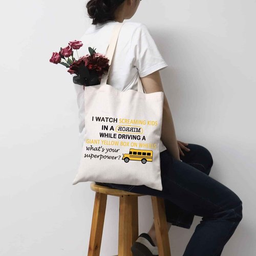 MNIGIU Bus Driver Cosmetic Bag - Travel Cosmetic Case - Bus Driver Theme - Yellow - Unisex - Water Resistant - Polyester - 33cm x 22cm - 1 Count