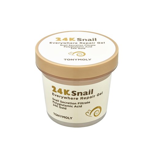 TONYMOLY 24K Snail Everywhere Repair Gel – Moisturizing & Rejuvenating Skincare for Face & Body with Snail Secretion Filtrate, Improves Texture & Elasticity
