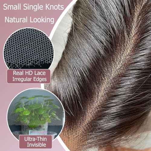 KRN 4x4 Real HD Lace Closure Only, 0.11mm Ultra-thin Invisible Swiss HD Lace Closure with Tiny Single Knot 12A Grade Brazilian Virgin Human Hair Body Wave Closure Pre Plucked with Baby Hair 20 Inch
