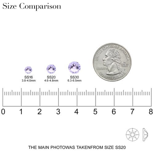 Novani Crystal Amethyst Rhinestones 1440pcs Flat Back Round Rhinestone Style 2088 Sparkly Crystal Gemstones for Nail Art and Crafting SS20,4.6-4.8mm