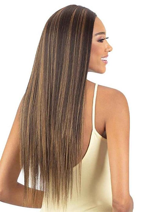 Mayde Beauty Bloom Bundle Straight Weave Hair Multipack With Closure STRAIGHT 4PCS (18"20"22"+CL) (1B Off Black)