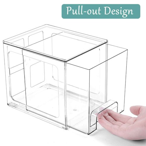 VEGEVIGI Disposable Face Towel Holder Intended For Face Towels XL, Facial Towel Storage Box Dispenser For Clean Towels For Bathroom