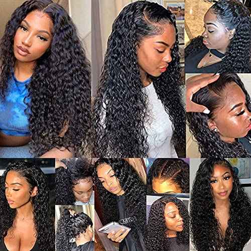 24 26 28 inch Water Wave Bundles Human Hair #1B Water Wave Bundles Grade 8A Remy Brazilian Wet and Wavy Bundle Human Hair Extensions