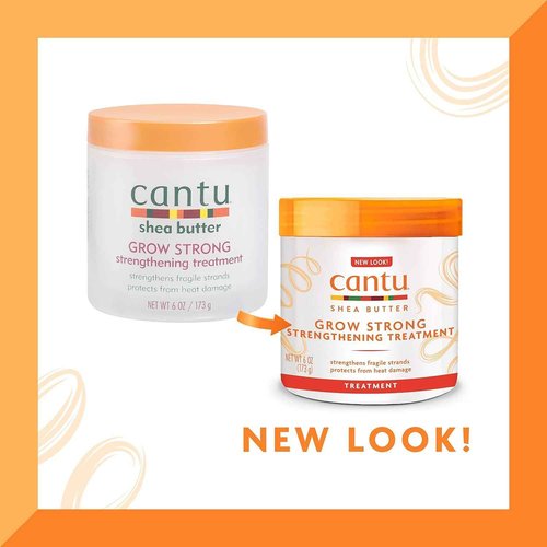 Cantu Shea Butter Grow Strong Strengthening Treatment 6 Ounce (177ml) (3 Pack)