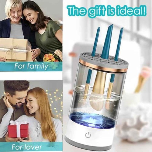 Electric Makeup Brush Cleaner Machine, 2025 Upgrade Cosmetic Brush Cleaner, Deep Cleaning All Types of Brushes, Keeps Brushes Hygienic and Skin Healthy